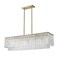 Z-Lite Glacier Linear Chandelier, 5-Light, 11.75 In.W x 42.75 In.L x 11.5 In.H, Modern Gold/Clear 1943-42L-MGLD - alternate 7